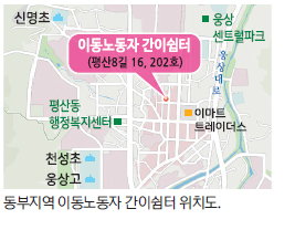 이동노동자 간이쉼터 평산동에